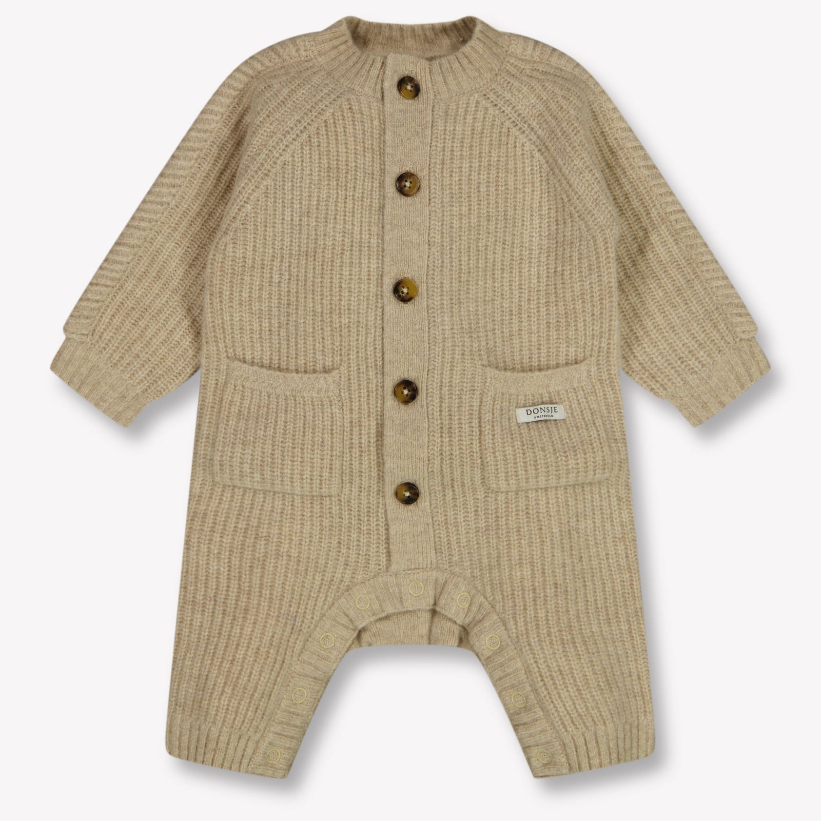 Donsje Amsterdam Baby Unisex Playsuit  Beige