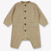 Donsje Amsterdam Baby Unisex Playsuit  Beige