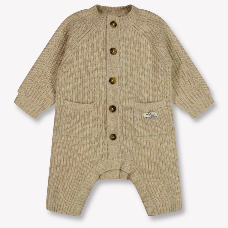 Donsje Amsterdam Baby Unisex Playsuit  Beige