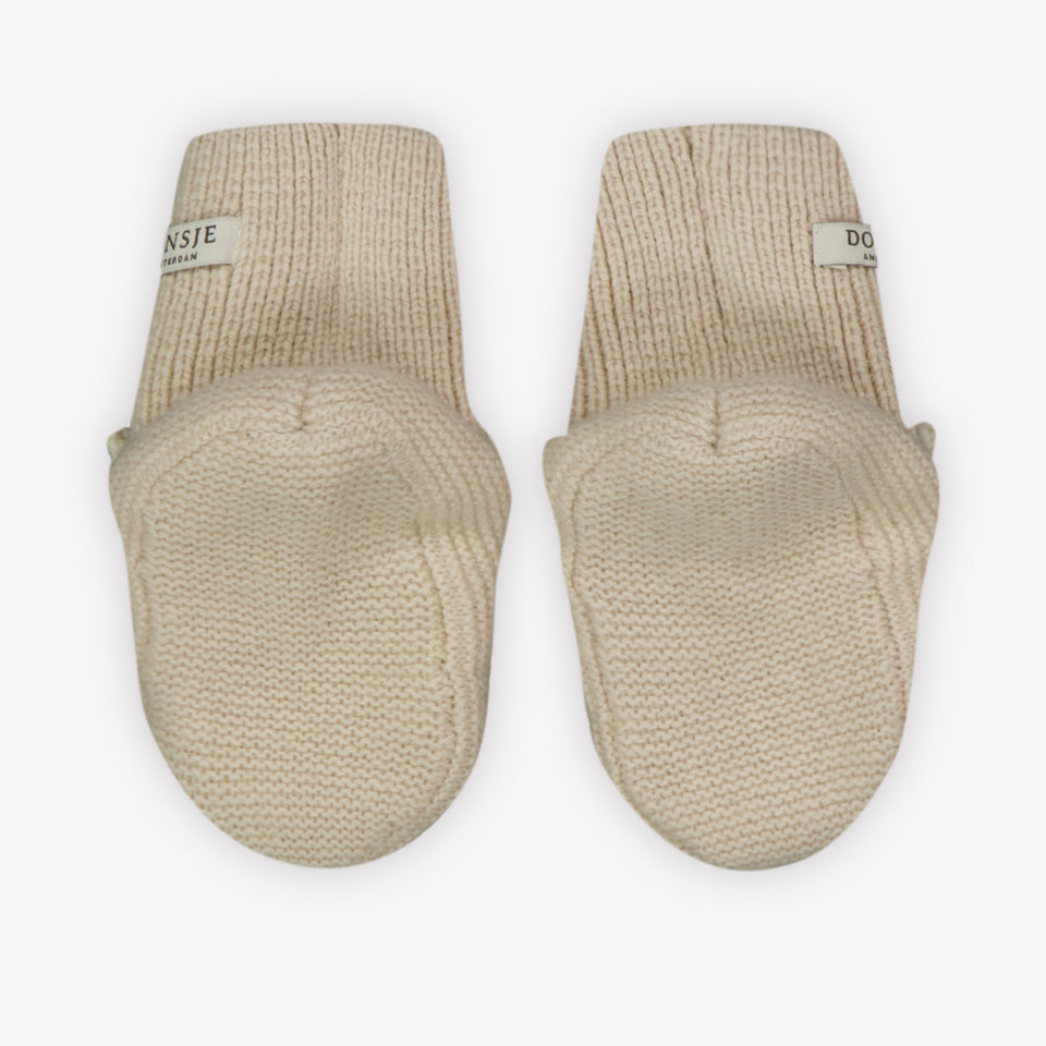 Donsje Amsterdam Bunny Baby Unisex Slofjes In Licht Beige