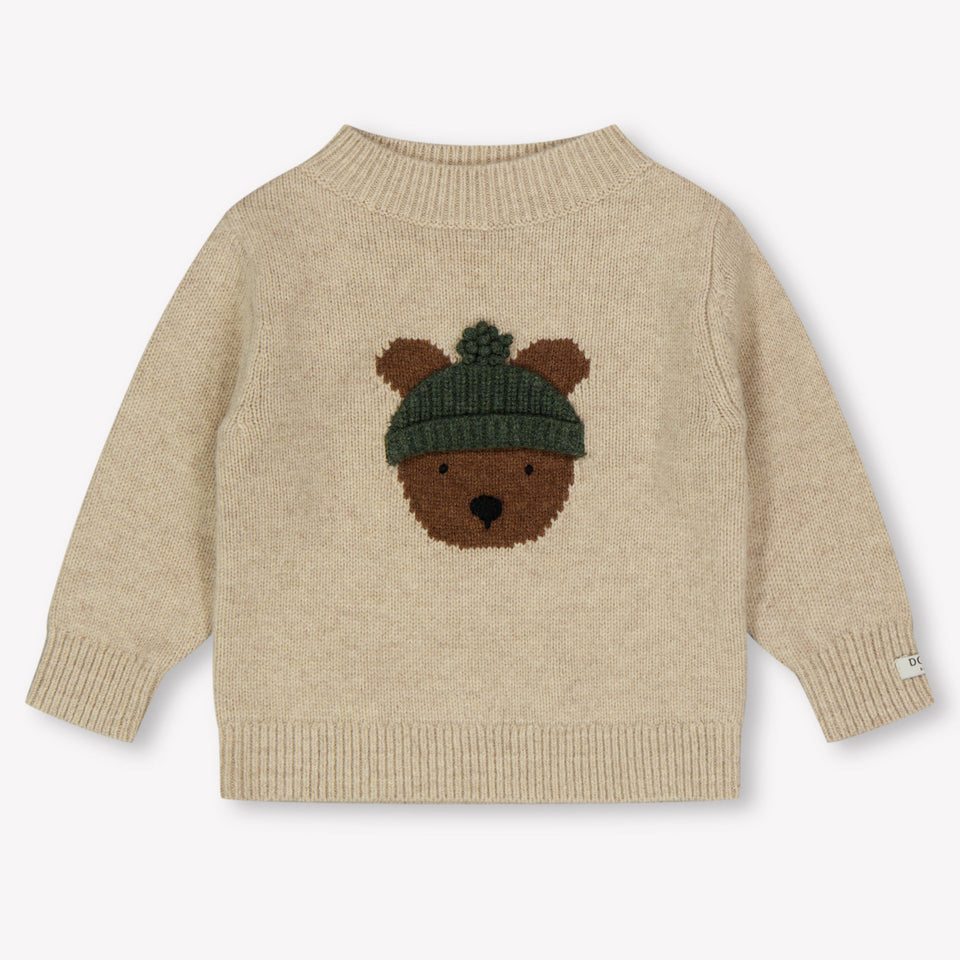 Donsje Amsterdam Bear Baby Jongens Trui In Licht Beige