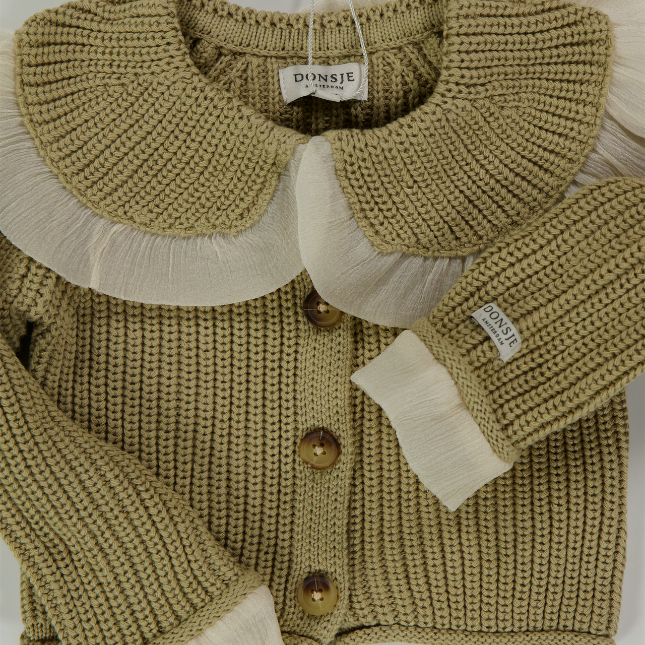 Donsje Amsterdam Zaila Baby Girls Vest  Light Beige
