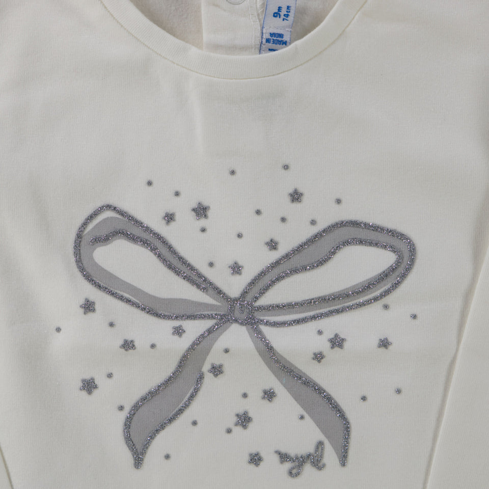 Mayoral Baby Meisjes T-Shirt in Creme