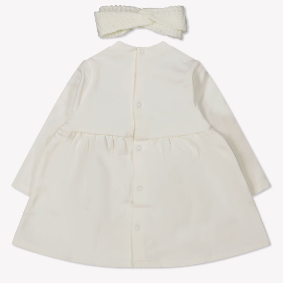 Mayoral Baby Meisjes Jurk In Off White
