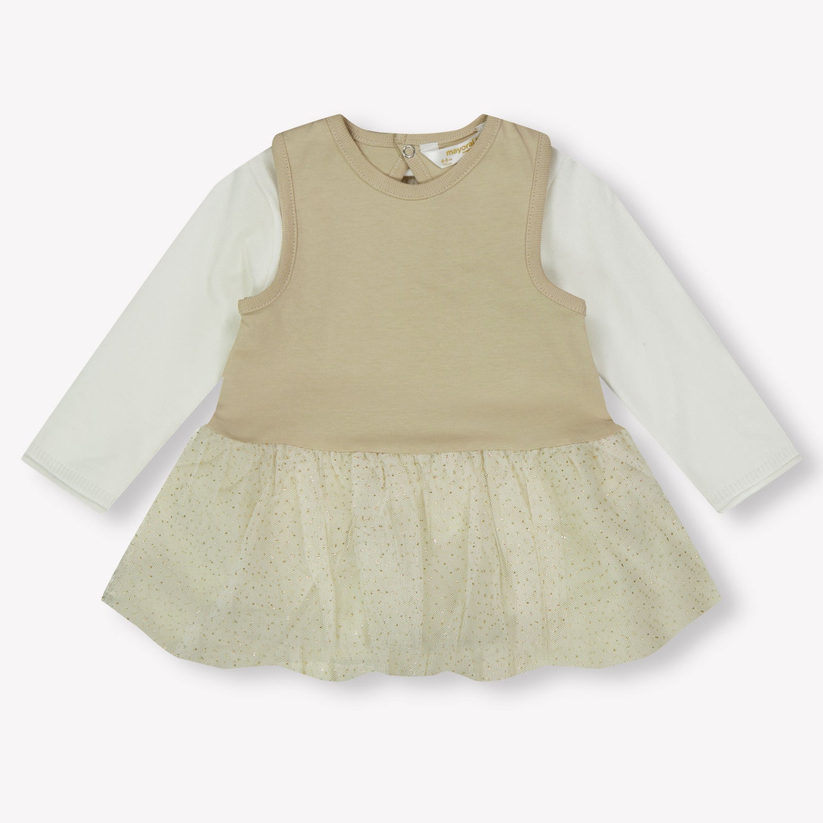 Mayoral Baby Meisjes Jurk In Off White