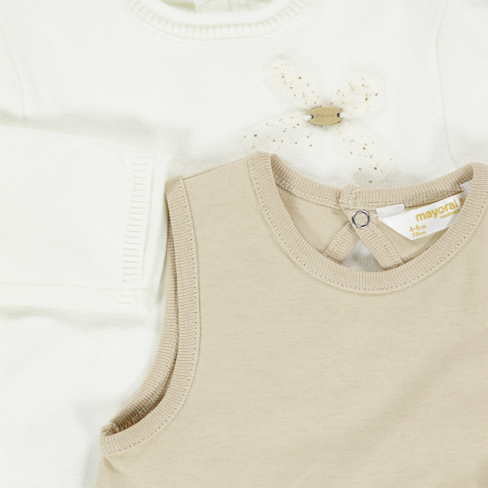 Mayoral Baby Girls Dress  Offwhite