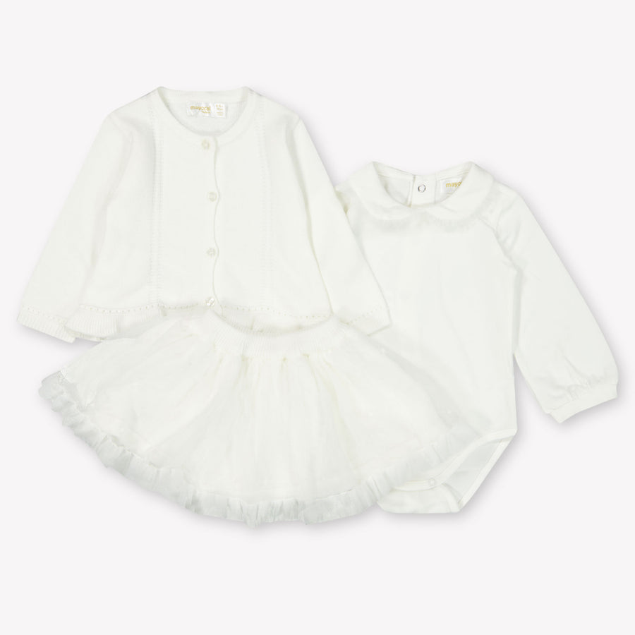 Mayoral Baby Girls Set  Offwhite