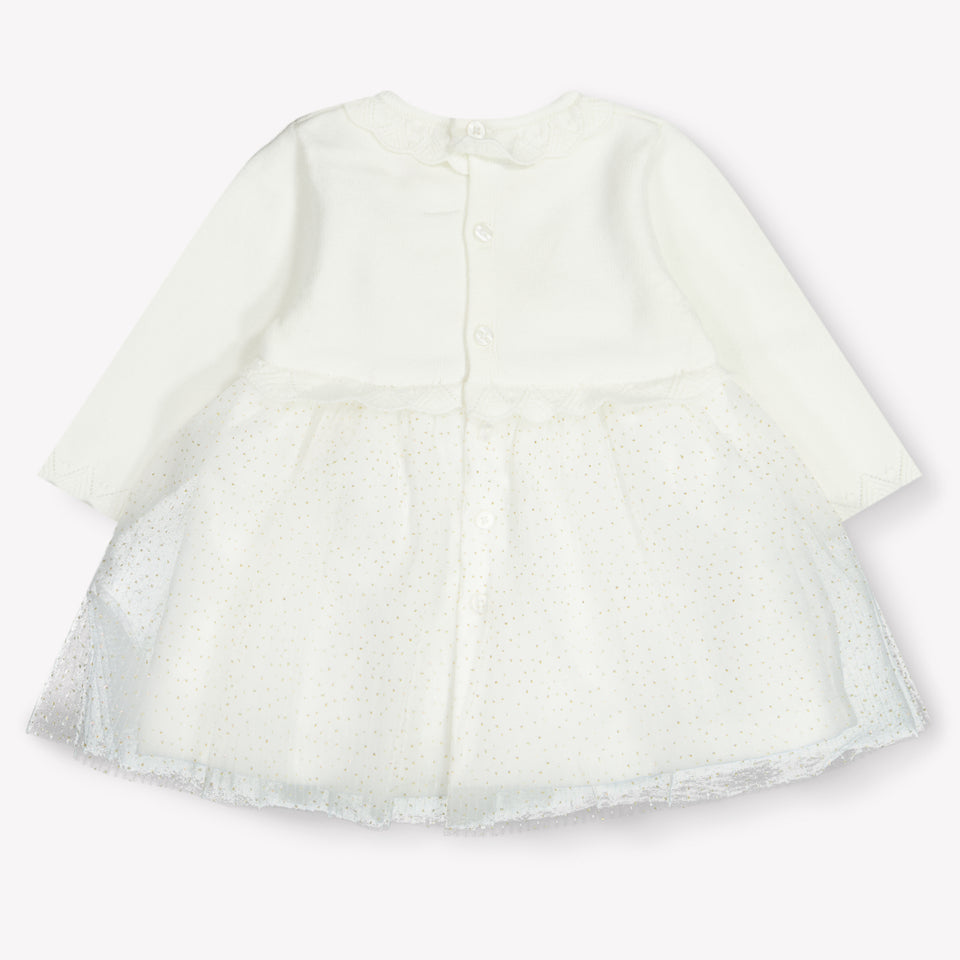 Mayoral Baby Meisjes Jurk In Off White