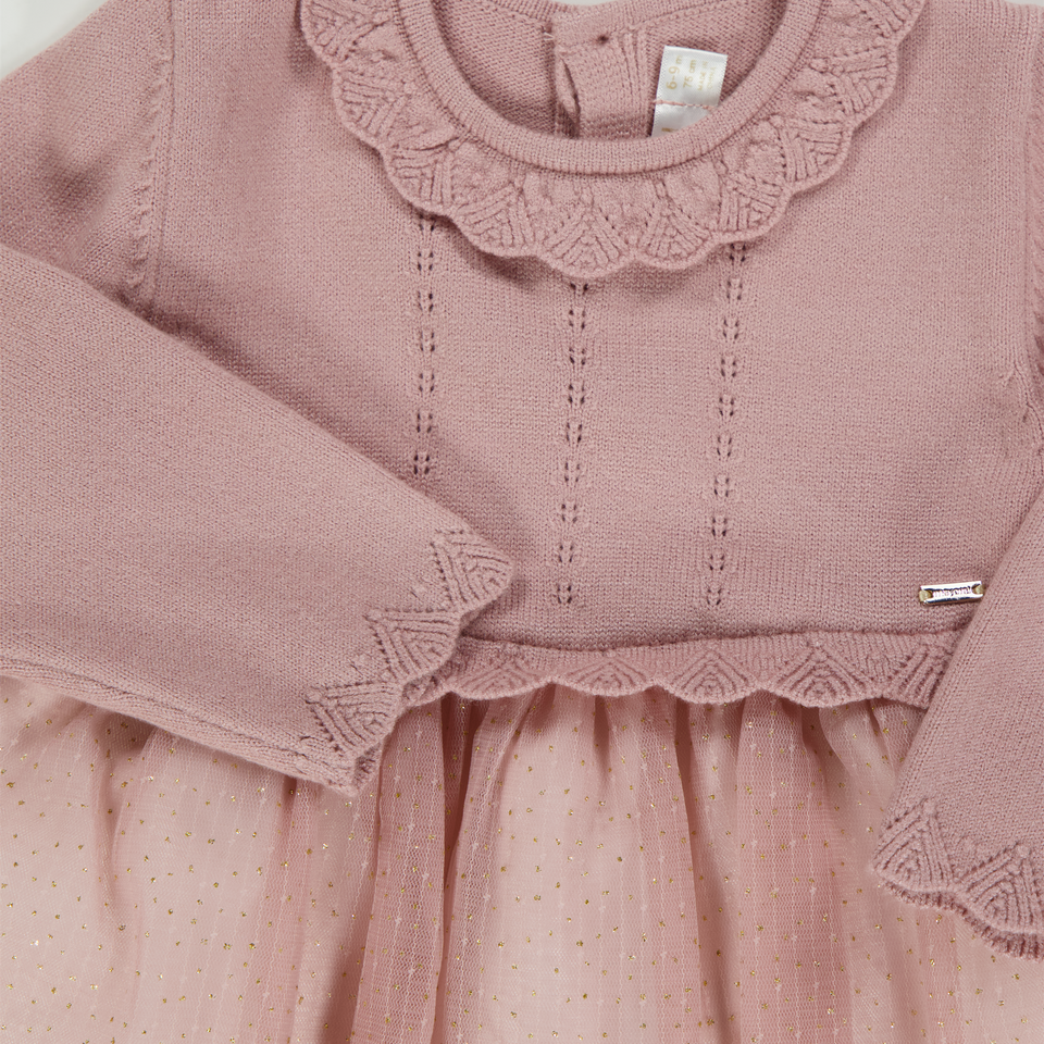 Mayoral Baby Meisjes Jurk In Licht Roze