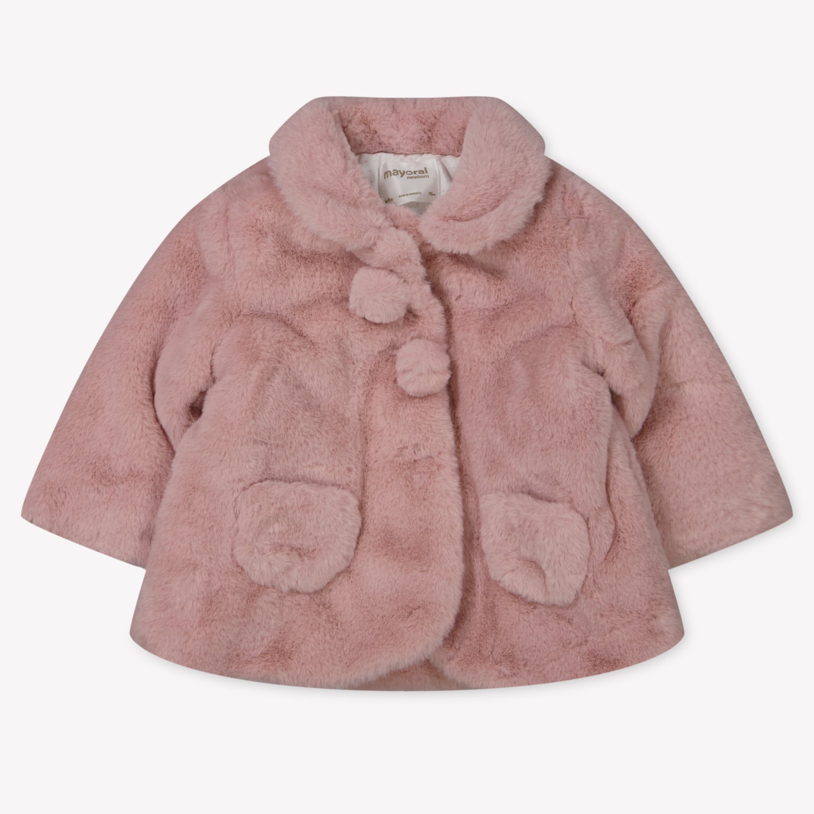 Mayoral Baby Meisjes Faux Fur Jas in Roze