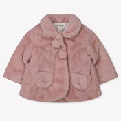 Mayoral Baby Girls Faux fur jacket in Pink