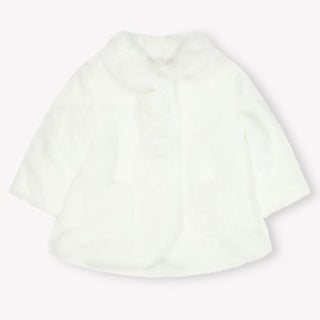 Mayoral Baby Girls Faux fur jacket in White
