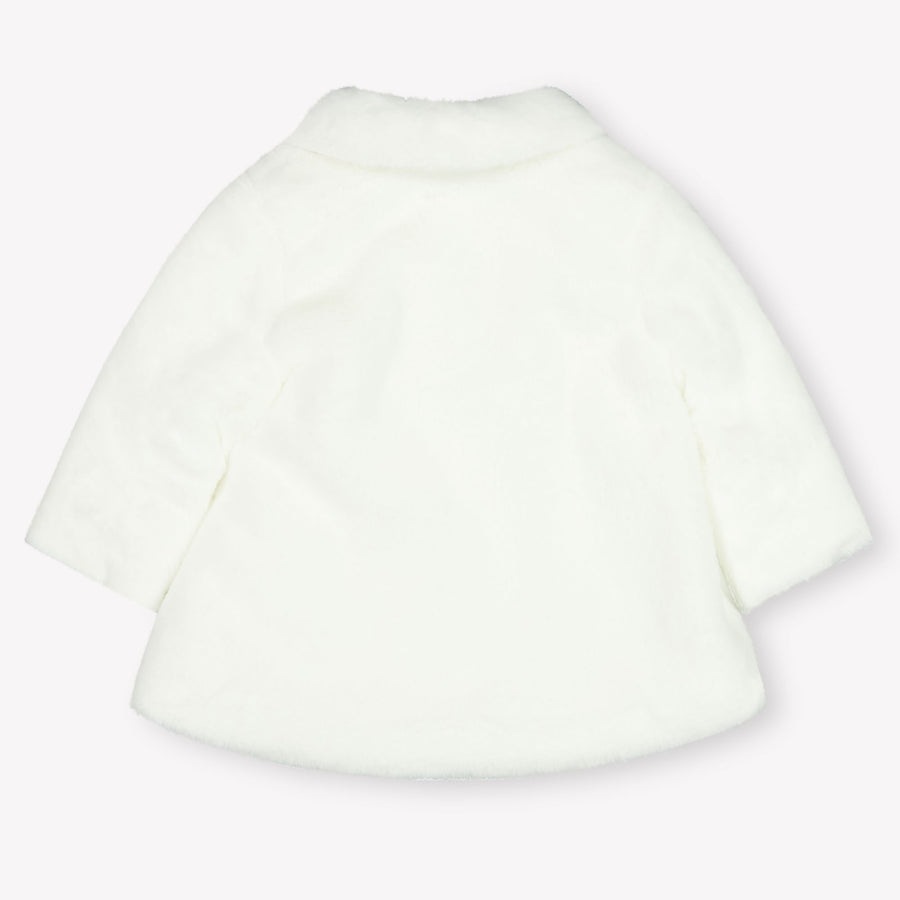 Mayoral Baby Girls Faux fur jacket in White