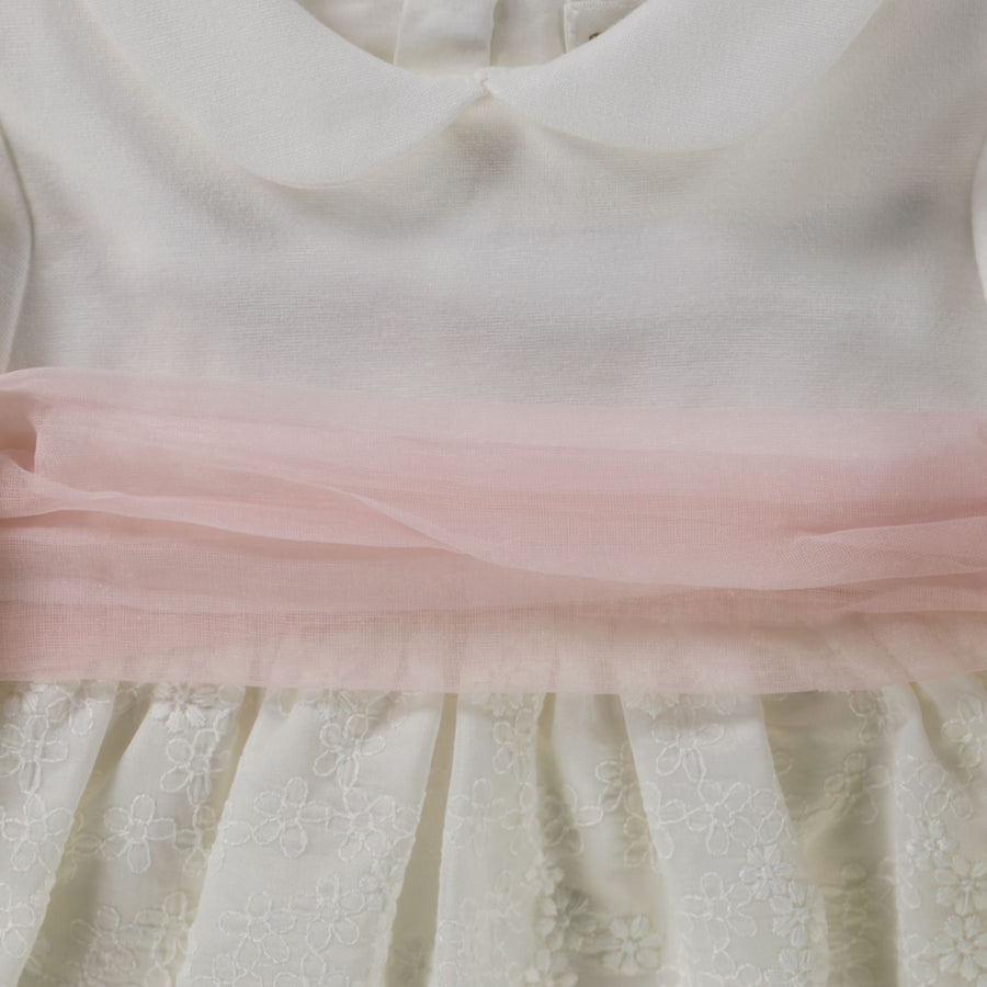 Mayoral Baby Meisjes Jurk In Off White