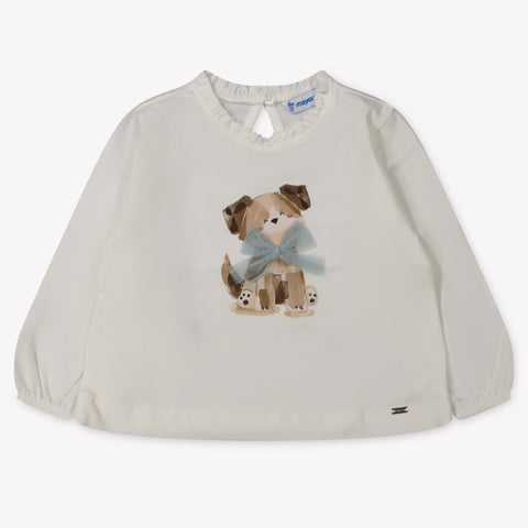 Mayoral Baby Meisjes T-Shirt In Off White
