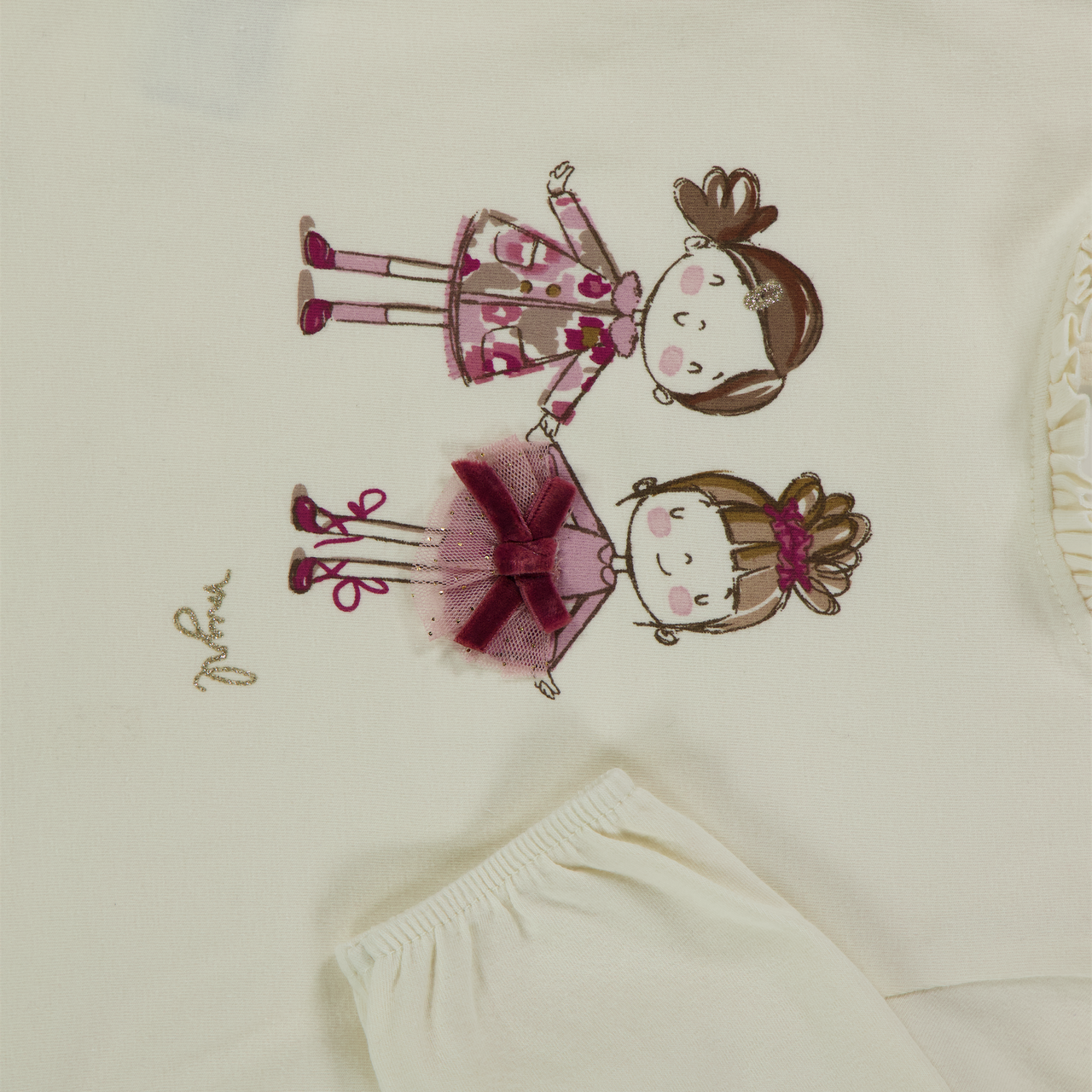 Mayoral Baby Meisjes T-Shirt In Licht Beige