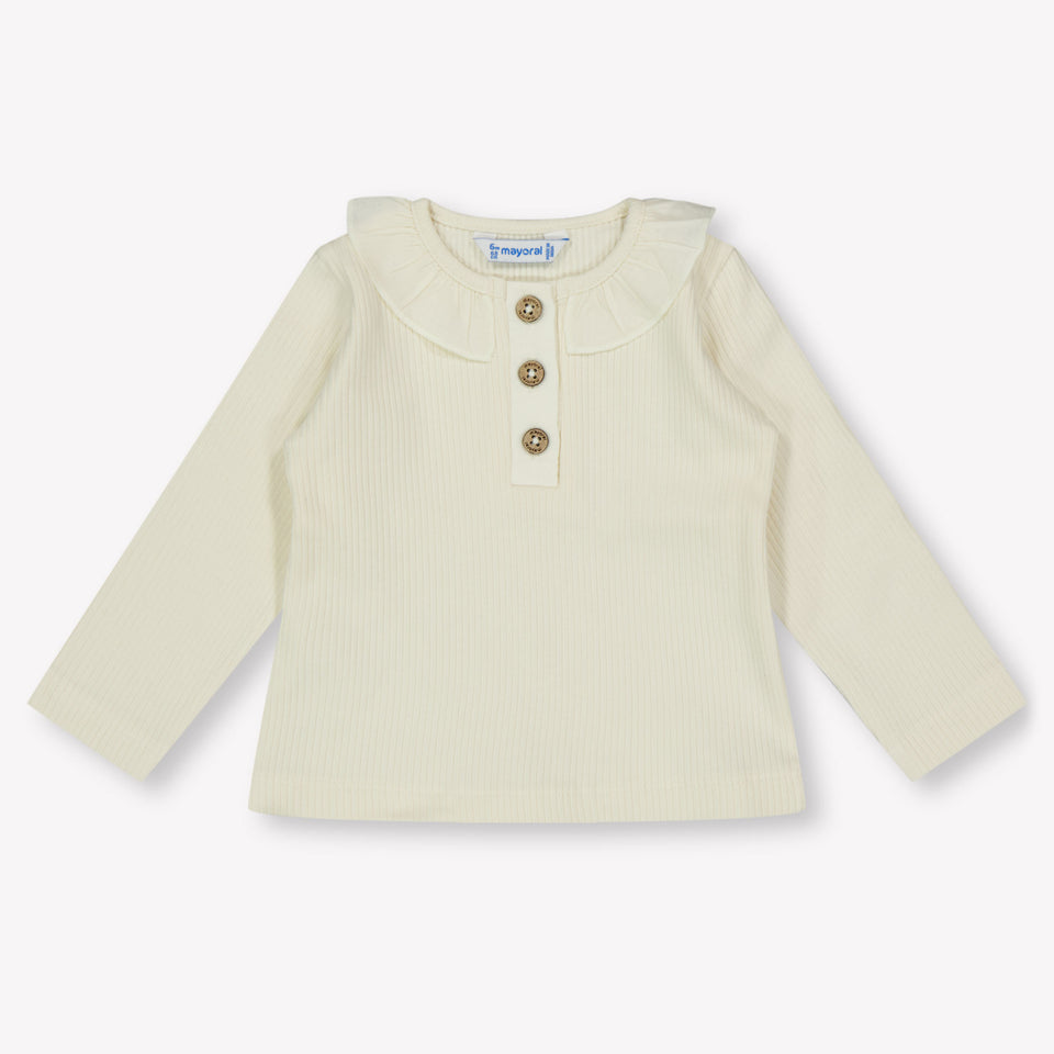 Mayoral Baby Girls Polo  Light Beige