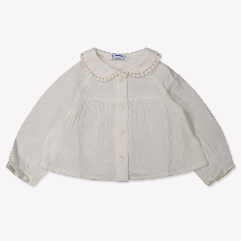 Mayoral Baby Meisjes Blouse In Off White