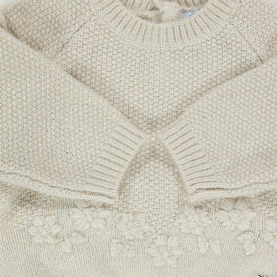 Mayoral Baby Girls Sweater  Light Beige