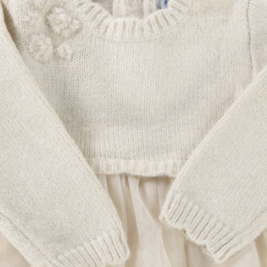 Mayoral Baby Girls Dress  Light Beige