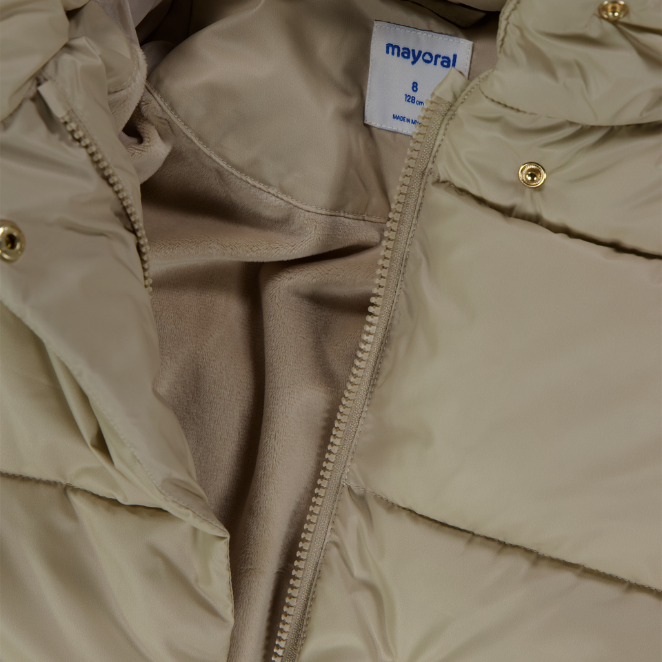 Mayoral Kids Girls Jackets In Beige
