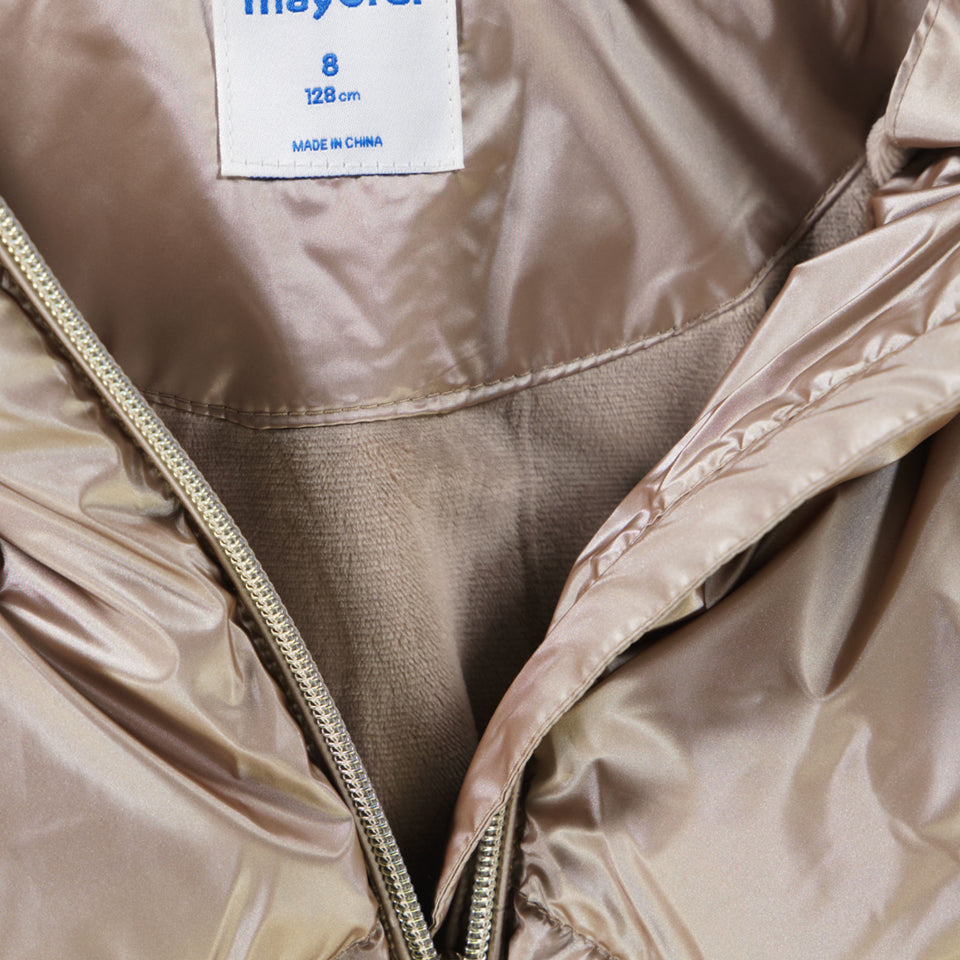Mayoral Kids Girls Jackets In Beige