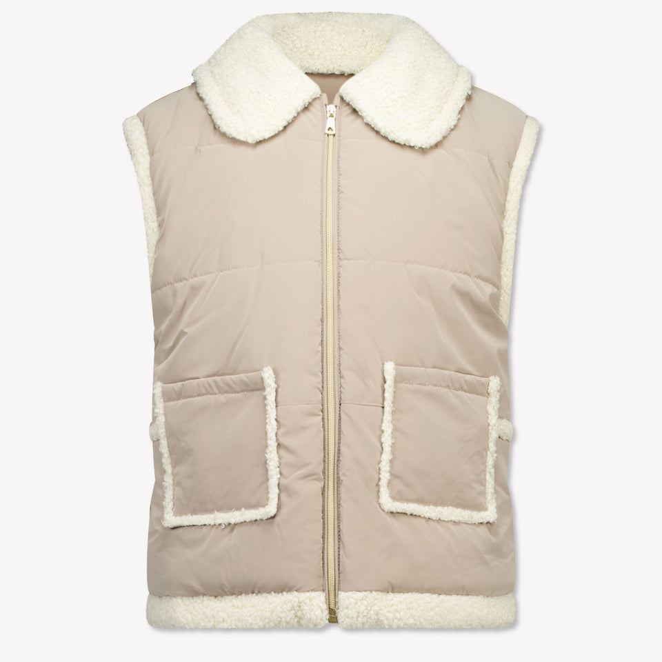Mayoral Kids Girls Vest Beige