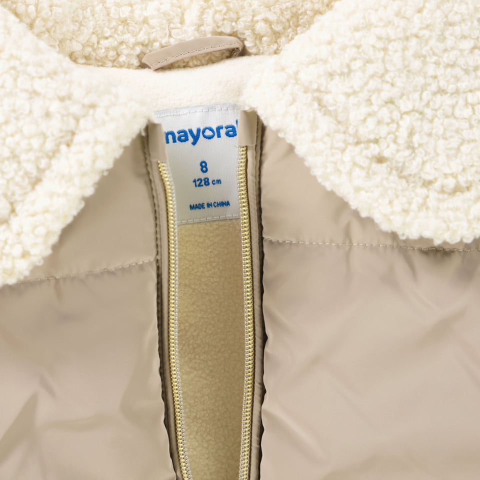 Mayoral Kids Girls Vest Beige