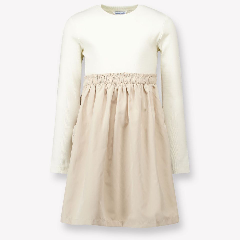 Mayoral Kids Girls Dress Beige
