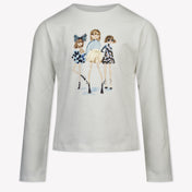 Mayoral Kids Girls T-shirt in OffWhite