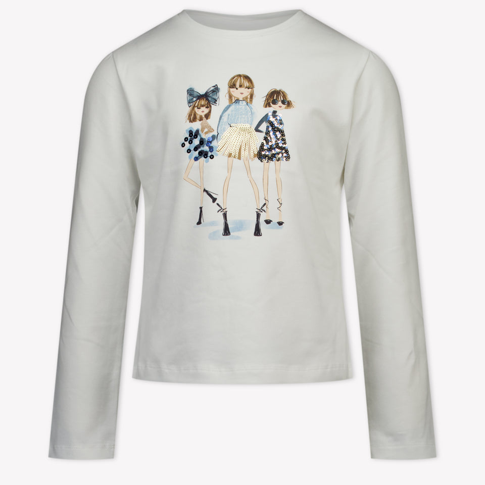 Mayoral Kids Girls T-shirt in OffWhite