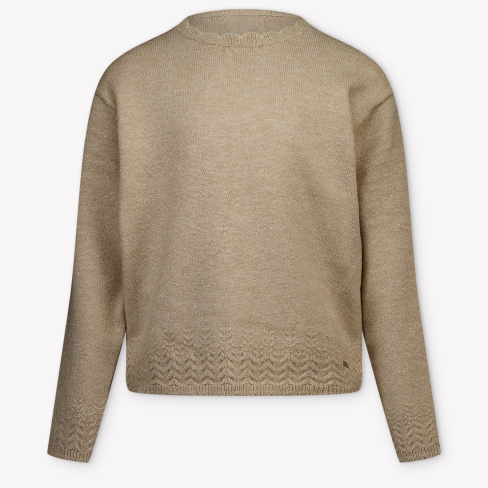 Mayoral Kids Girls Sweater in Light Beige