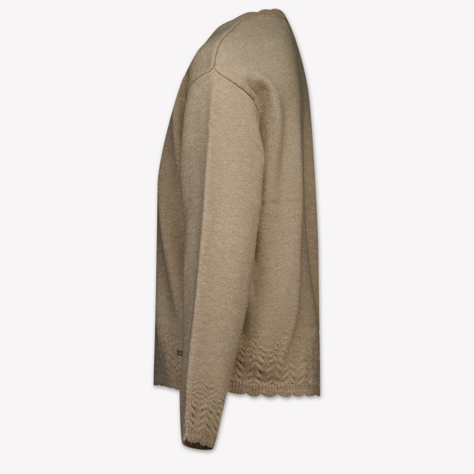 Mayoral Kids Girls Sweater in Light Beige