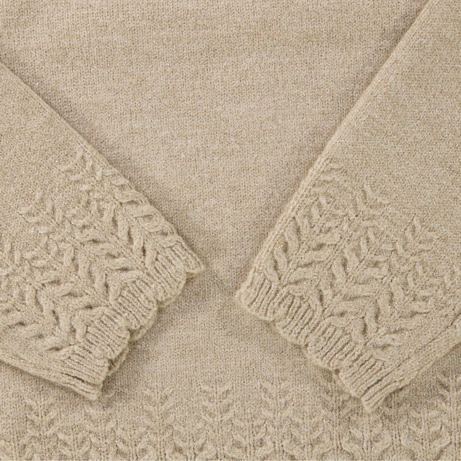 Mayoral Kids Girls Sweater in Light Beige