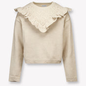 Mayoral Kids Girls Sweater in Light Beige