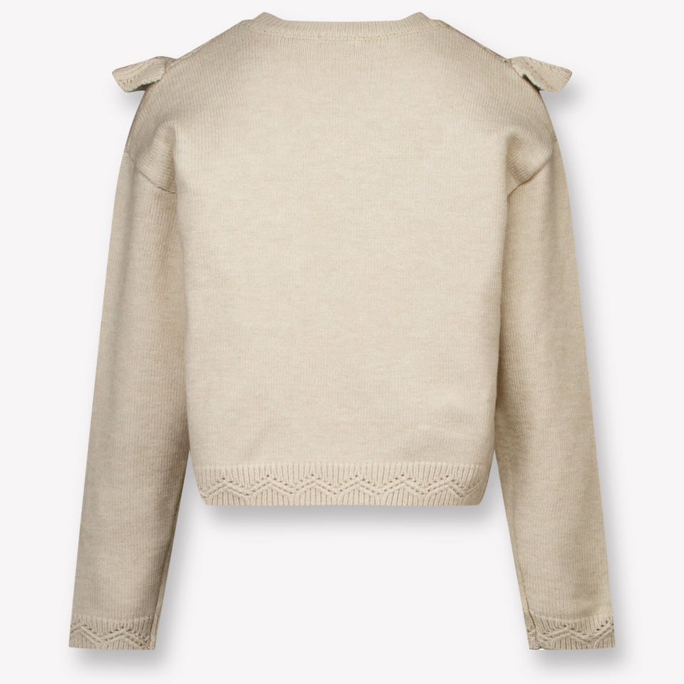 Mayoral Kids Girls Sweater in Light Beige
