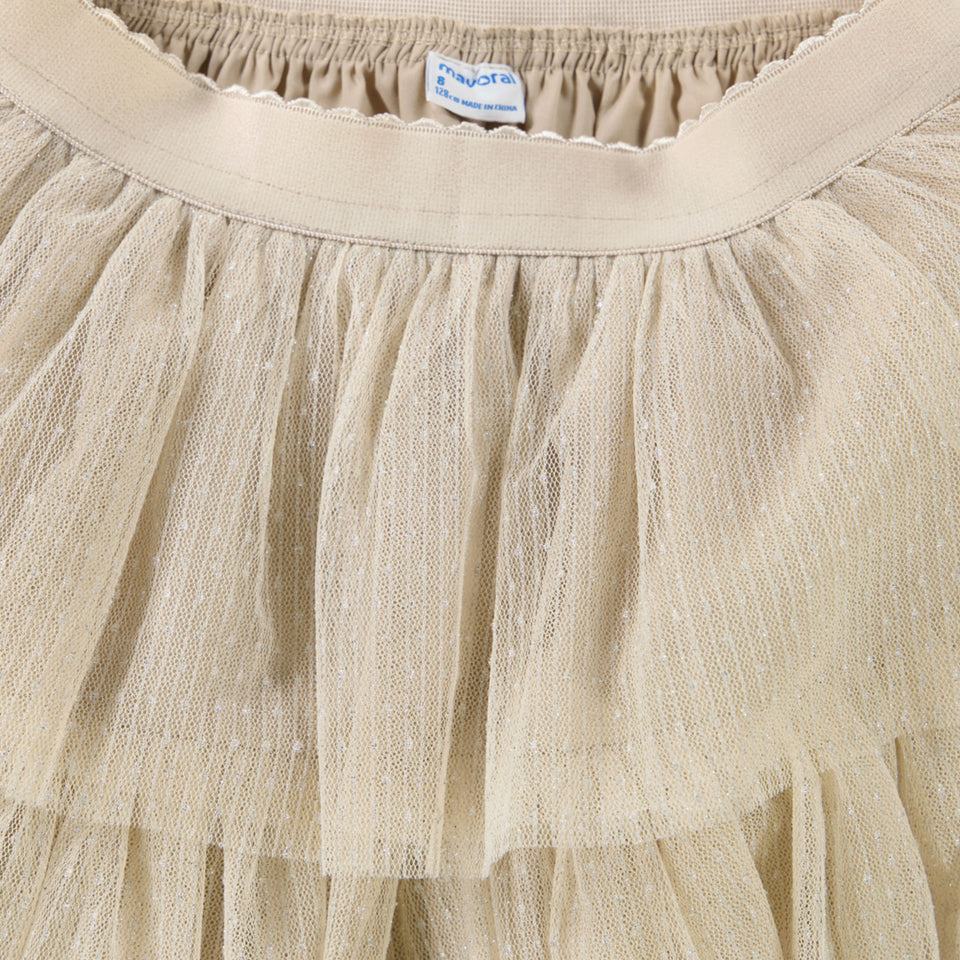 Mayoral Kids Girls Skirt Light Beige