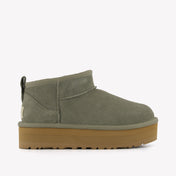 UGG Ultra Mini Platform Girls Boots In Olive Green