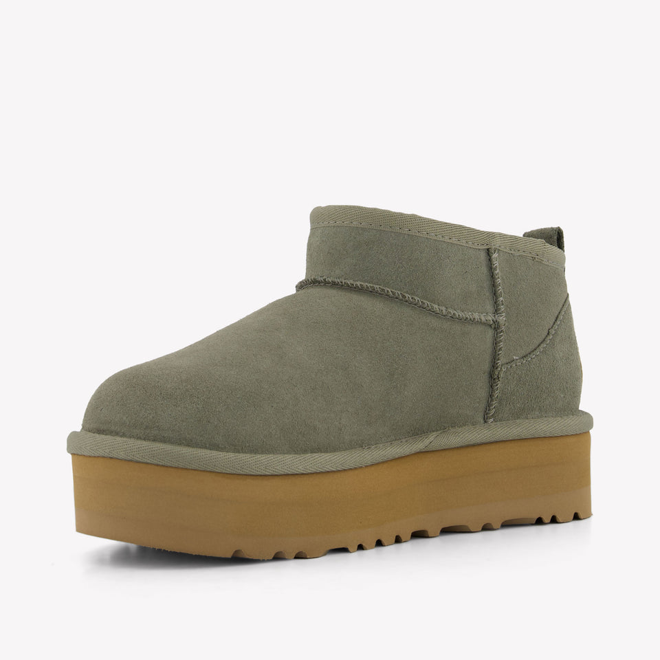 UGG Ultra Mini Platform Girls Boots In Olive Green