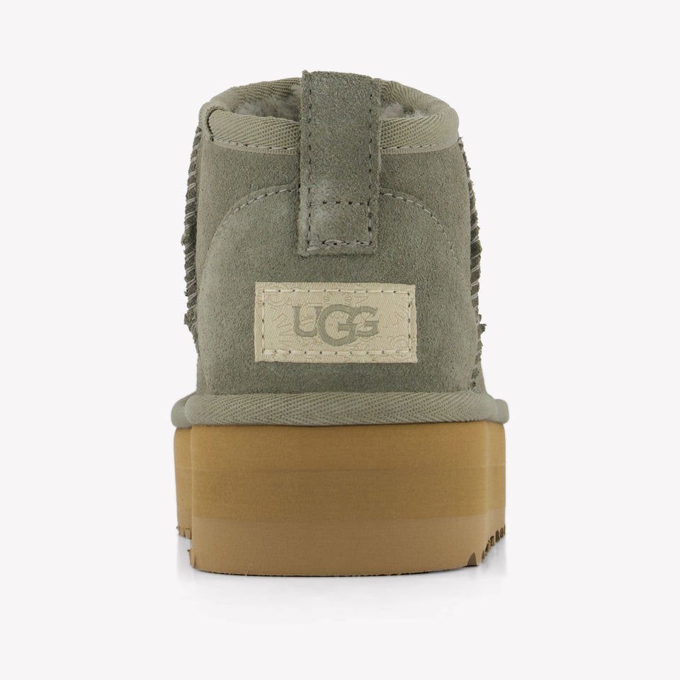 UGG Ultra Mini Platform Girls Boots In Olive Green