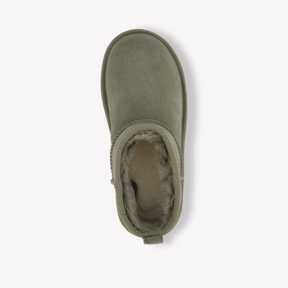 UGG Ultra Mini Platform Girls Boots In Olive Green