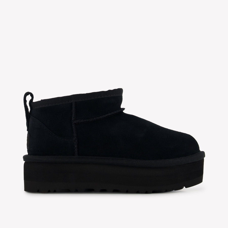 UGG Classic Mini Platform Kids Girls Boots In Black