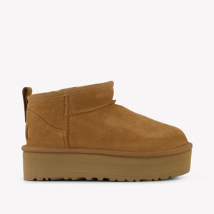 Ultra Mini Platform Meisjes Laarzen In Camel