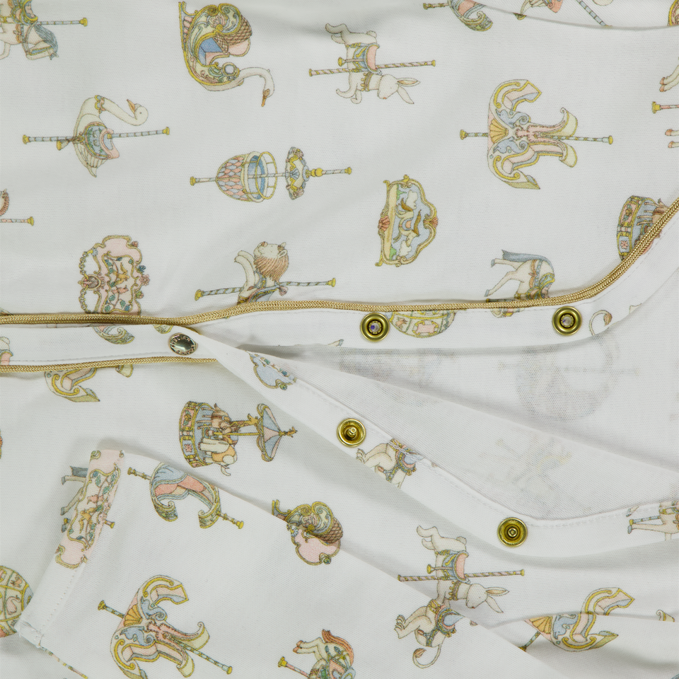 Atelier Choux Baby Unisex Playsuit In White