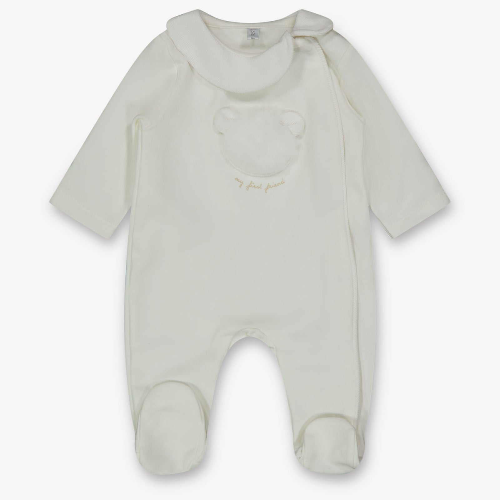 First Baby Unisex Playsuit In OffWhite