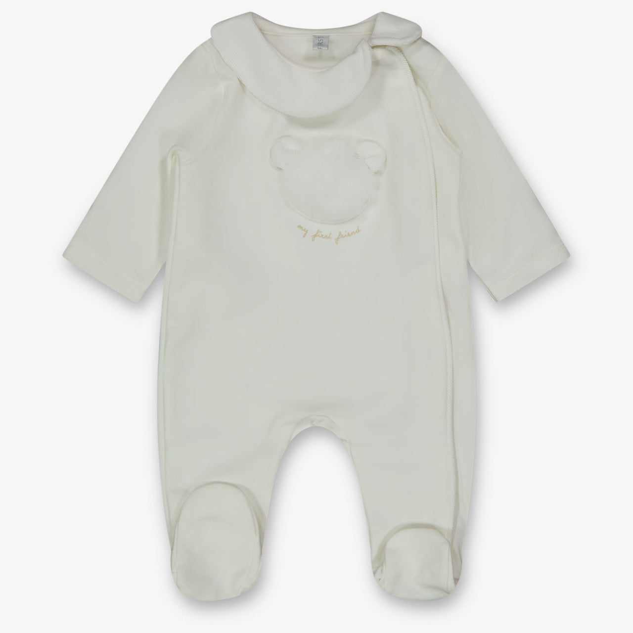 First Baby Unisex Playsuit In OffWhite