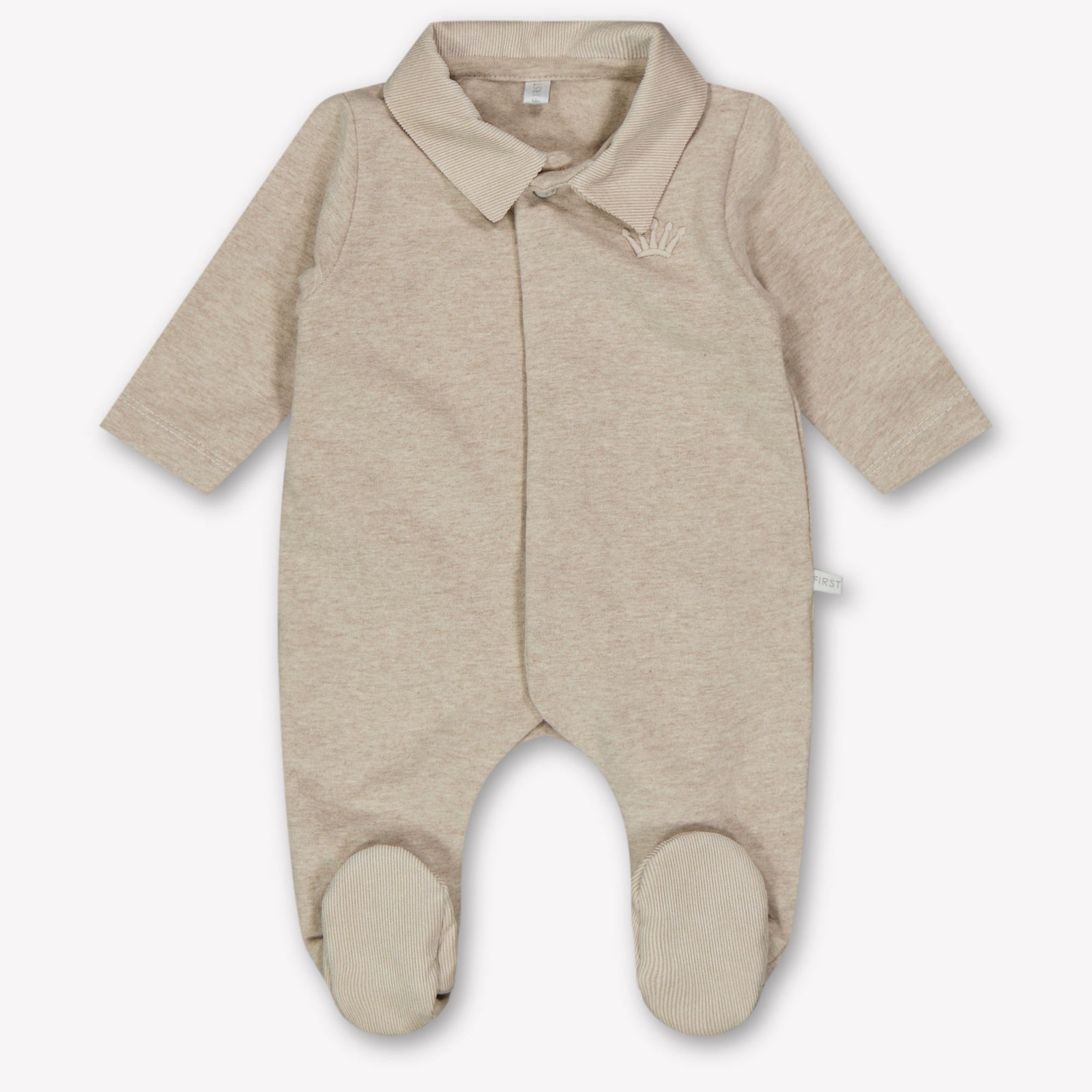 First Baby Unisex Playsuit In Beige