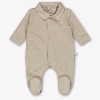 First Baby Unisex Playsuit In Beige