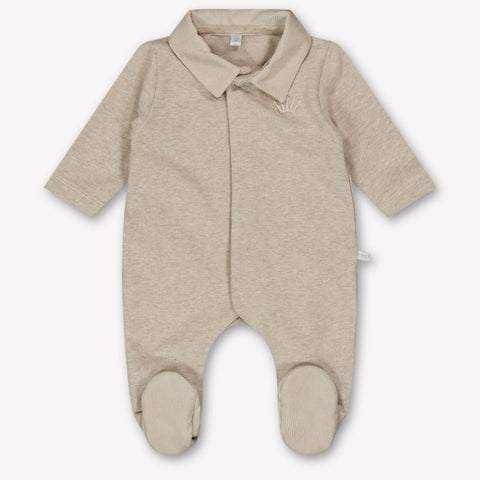 First Baby Unisex Playsuit In Beige