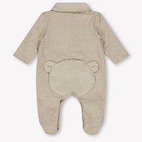 First Baby Unisex Playsuit In Beige